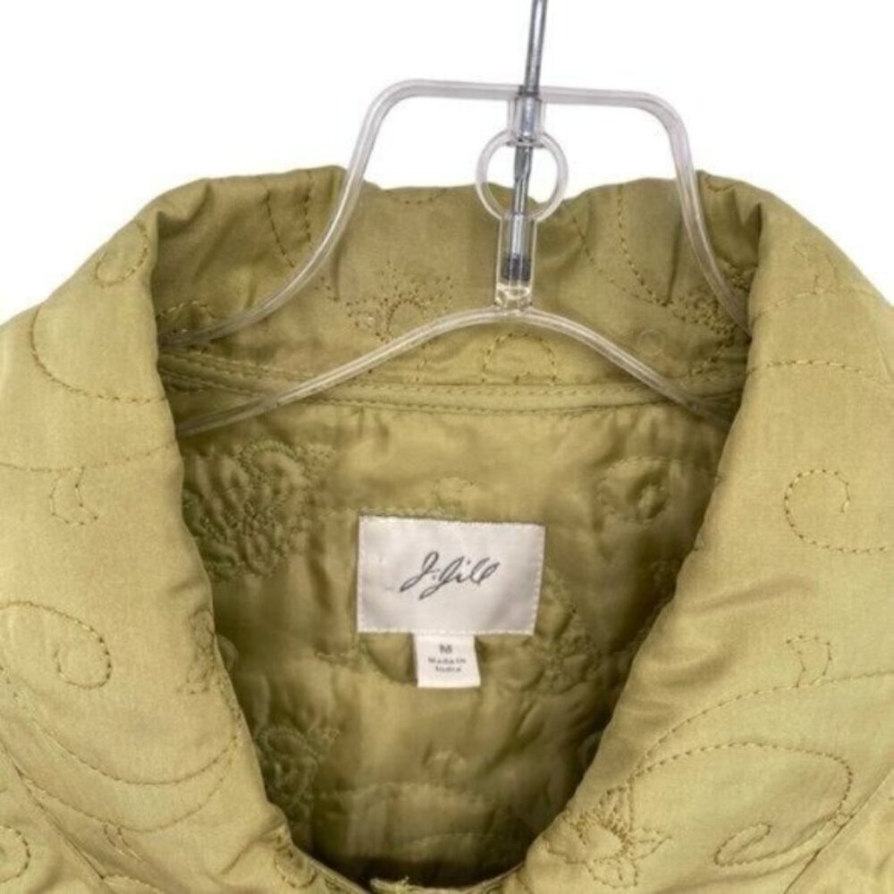 J. Jill Green Silk Embroidered Lightweight Jacket Coat - Picture 5 of 14